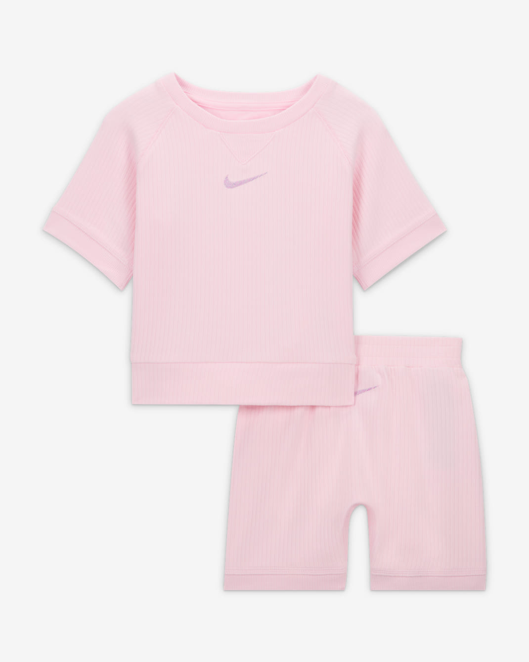 Conjunto de shorts para bebé (12-24 M) Nike ReadySet - Espuma rosa