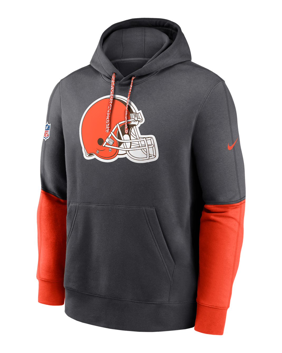Cleveland Browns Sideline Team Issue Club Men's Nike NFL Pullover Hoodie - Anthracite