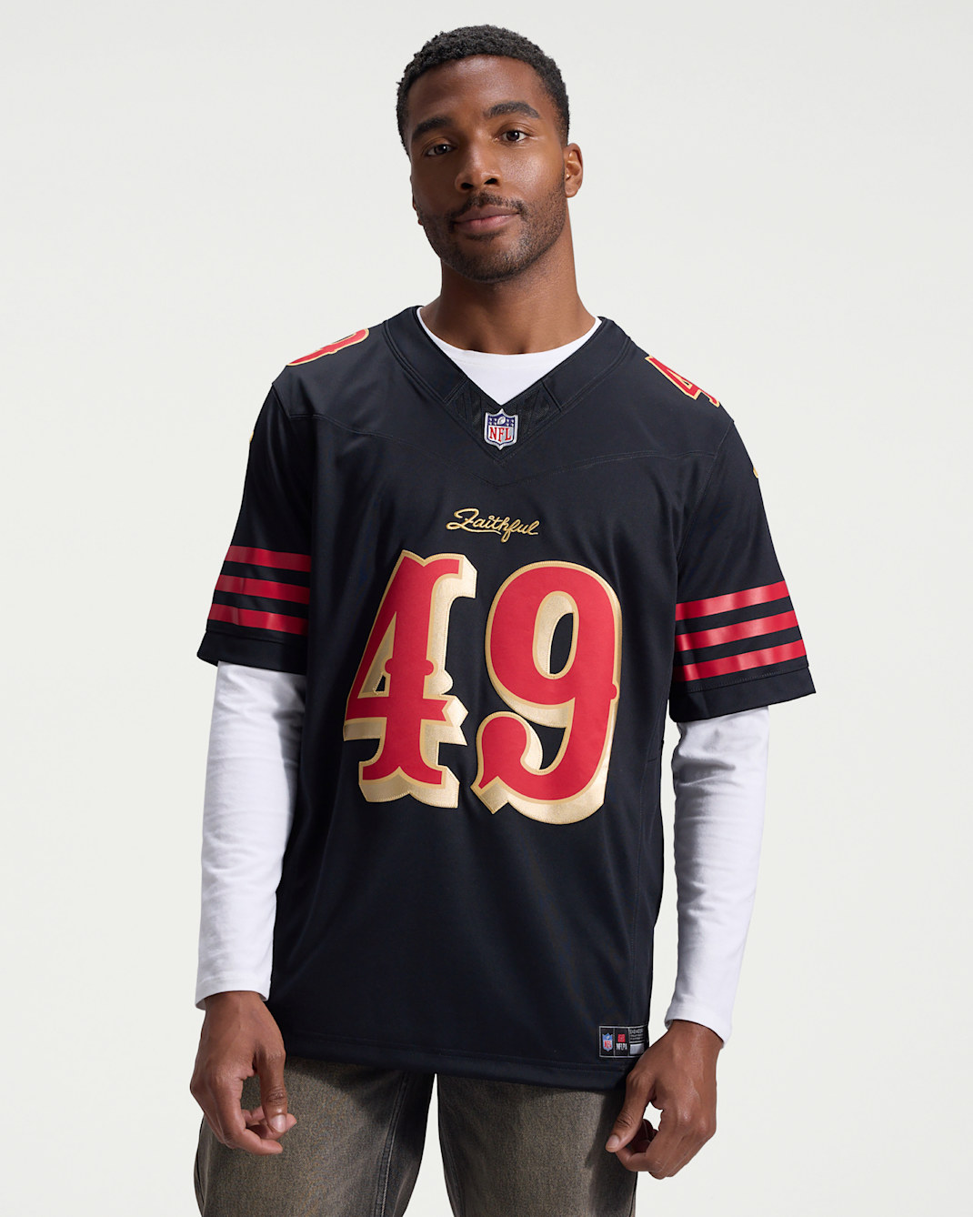 Men's San Francisco 49ers Black 2025 Rivalries Collection Limited Game Jersey – Stitched Player Name