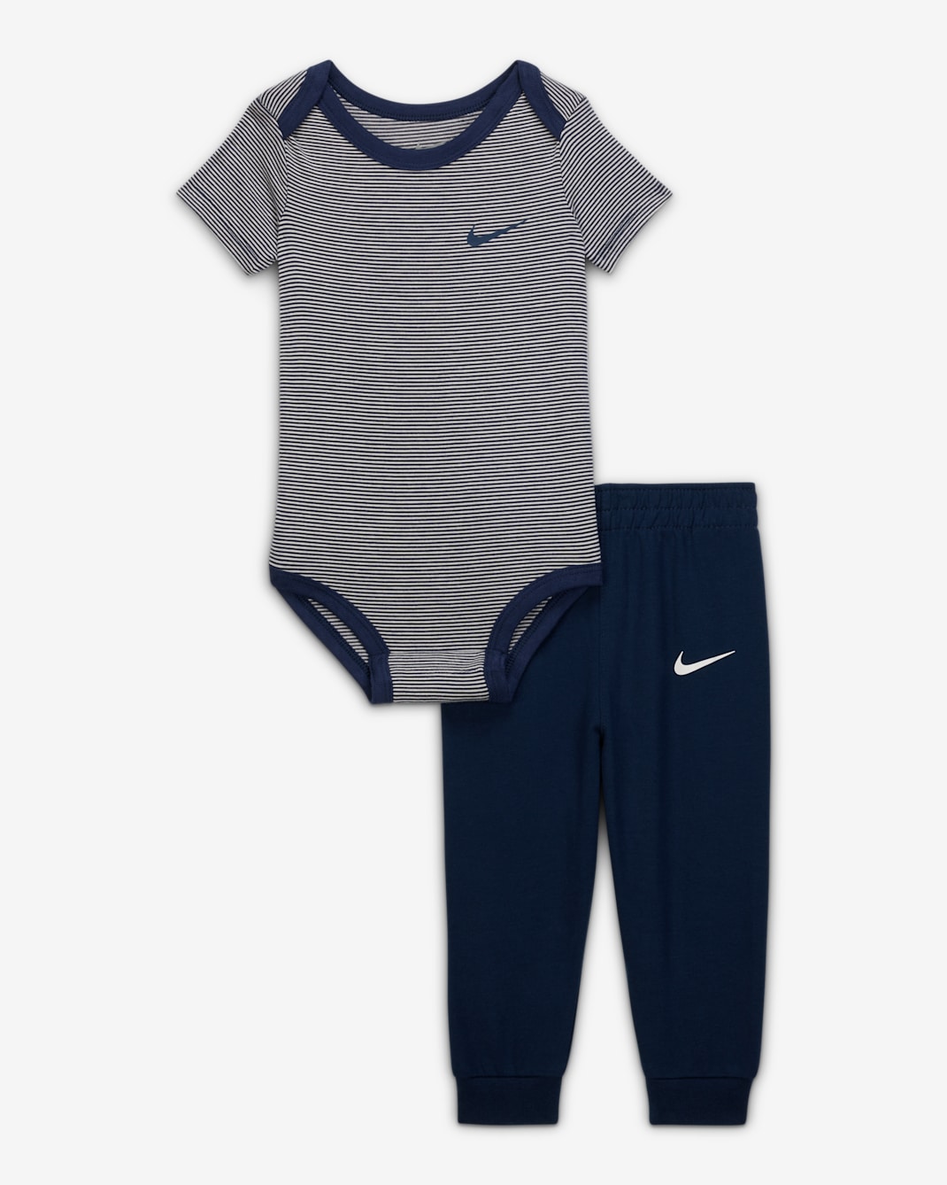 Nike Baby (0-6M) Striped Bodysuit and Joggers Set - Midnight Navy