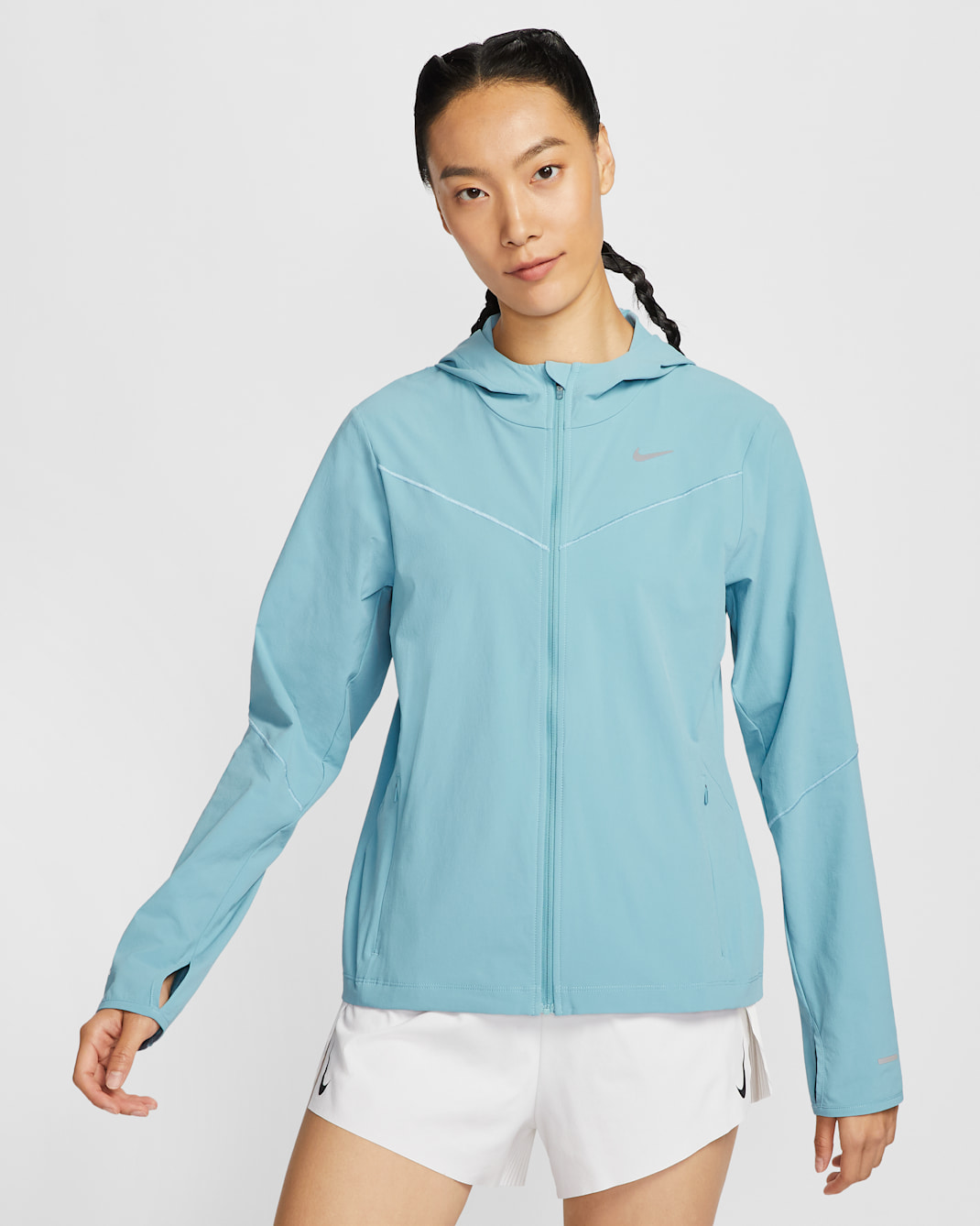 Nike Swift UV Women's Running Jacket - Denim Turquoise