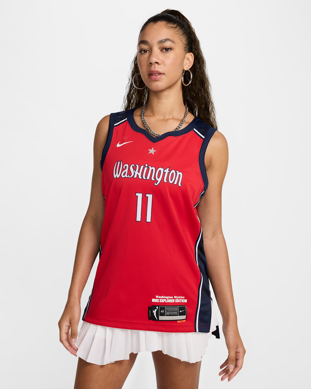 Washington Mystics Explorer Edition Women's Nike Dri-FIT WNBA Victory Jersey - University Red/College Navy