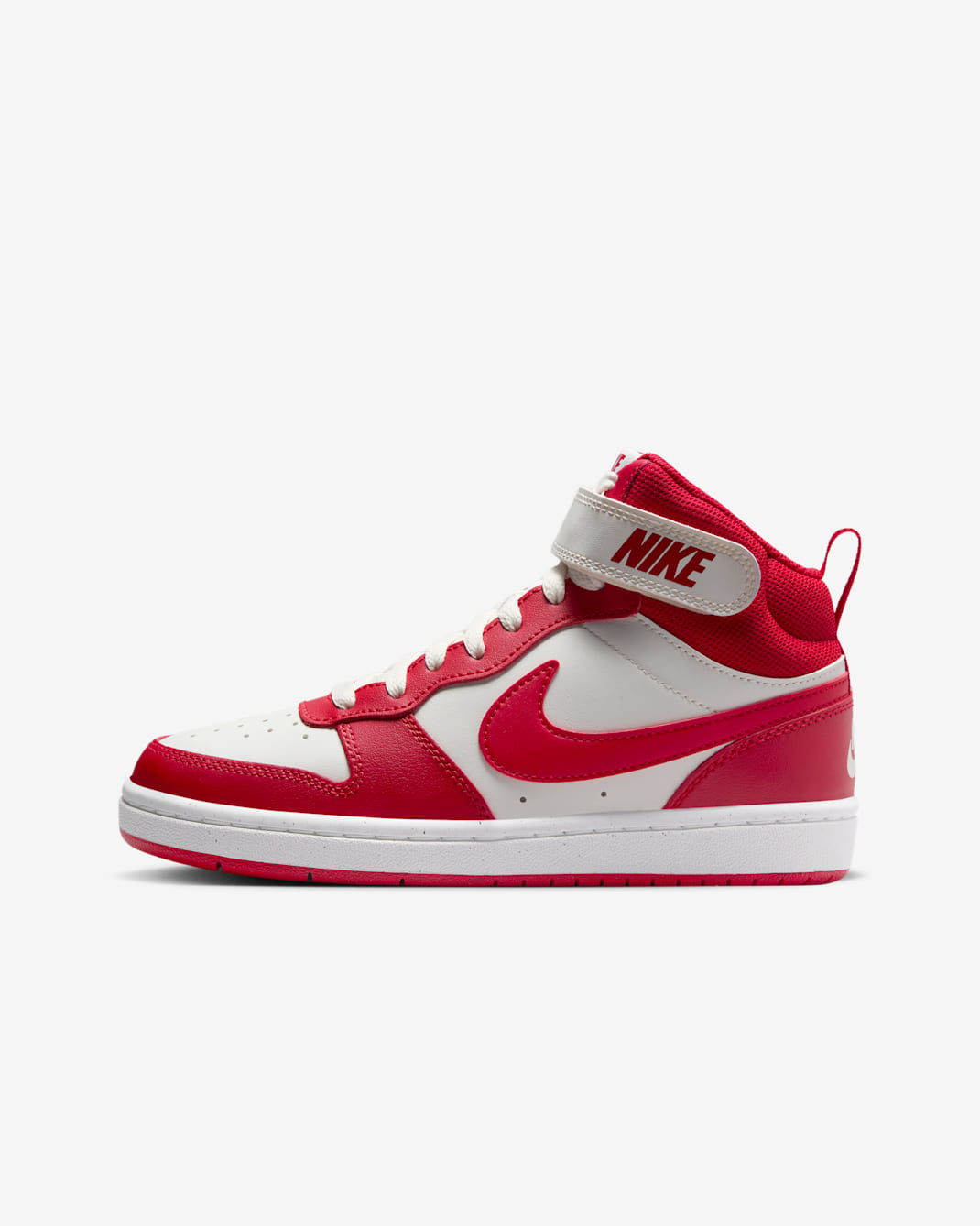 Nike Court Borough Mid 2 Big Kids' Shoes - Sail/White/Gym Red
