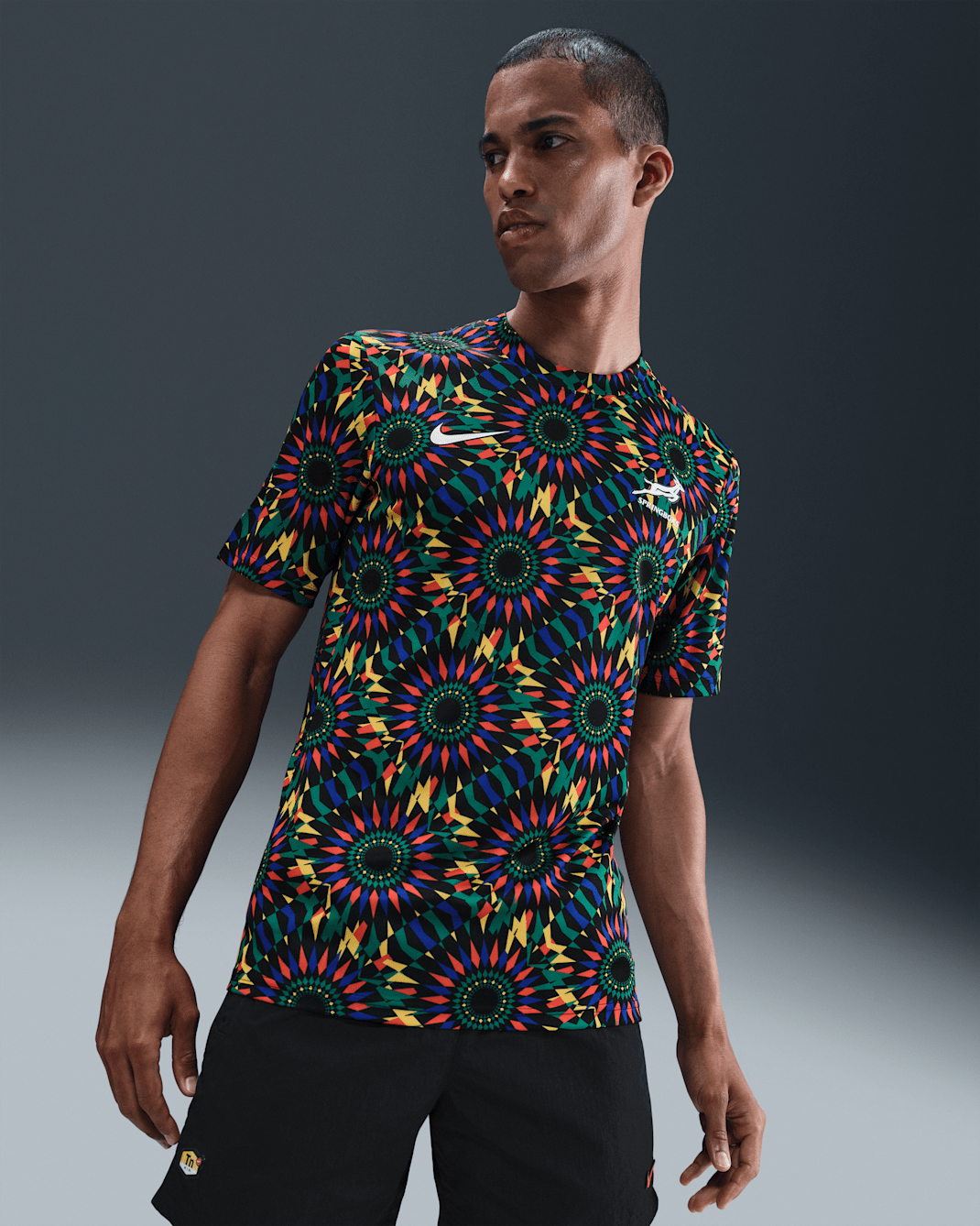 Springboks 2025/26 Men's Nike Rugby Pre-Match Top - White/Gorge Green/University Gold/White