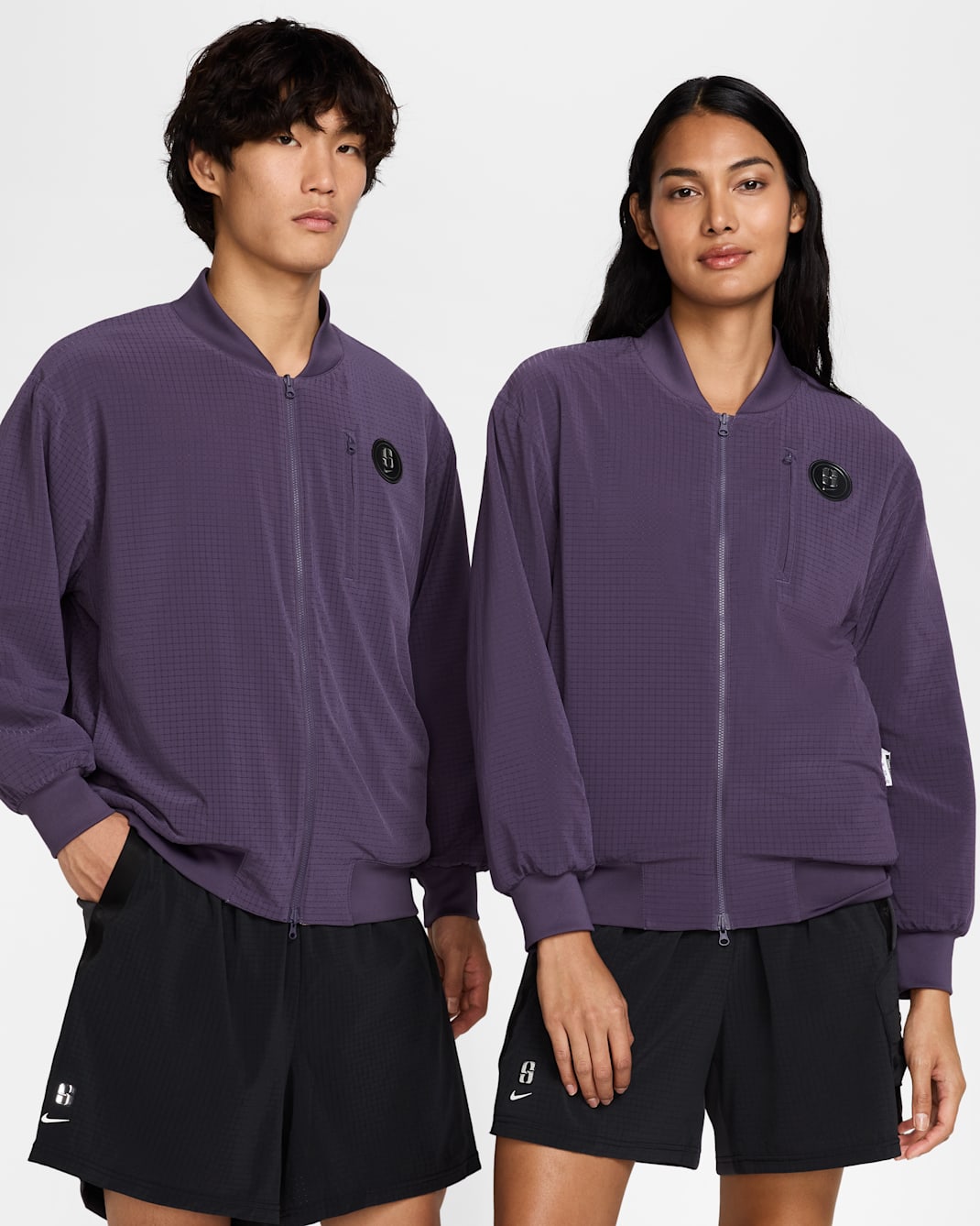 Τζάκετ μπάσκετ διπλής όψης Sabrina - Dark Raisin/Light Violet Ore/Washed Coral