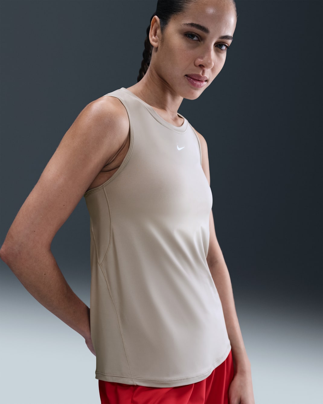 Linne Nike One Classic Dri-FIT för kvinnor - College Grey/Vit