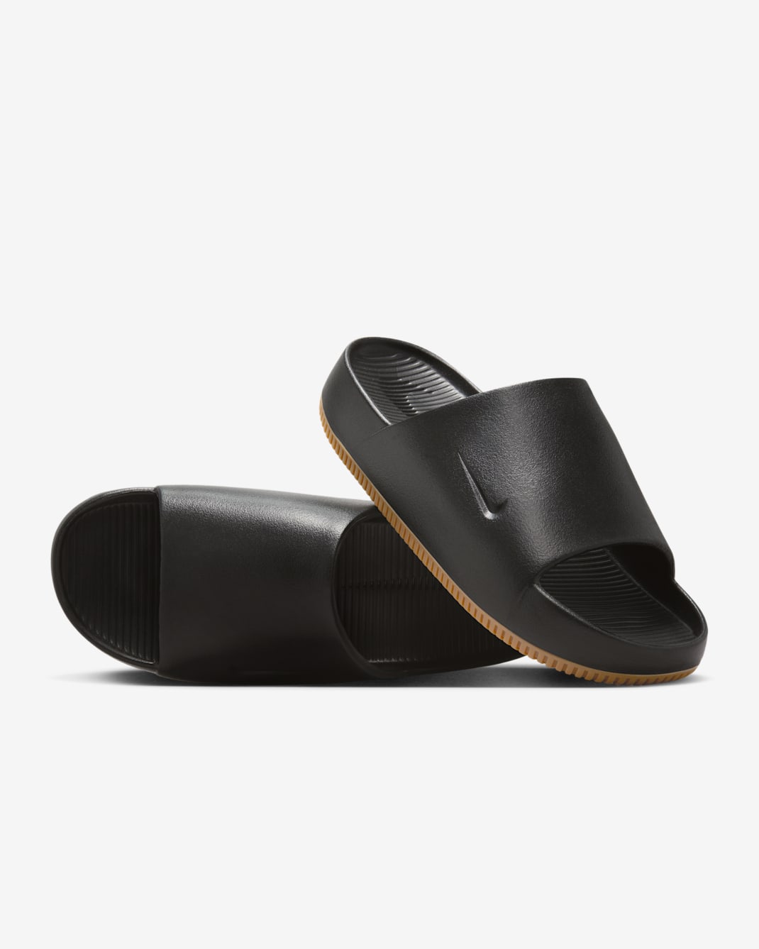 Nike Calm Men's Slides - Black/Gum Medium Brown/Black