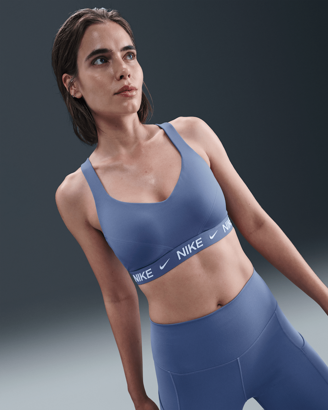 Nike Indy High-Support Women's Padded Adjustable Sports Bra - World Indigo