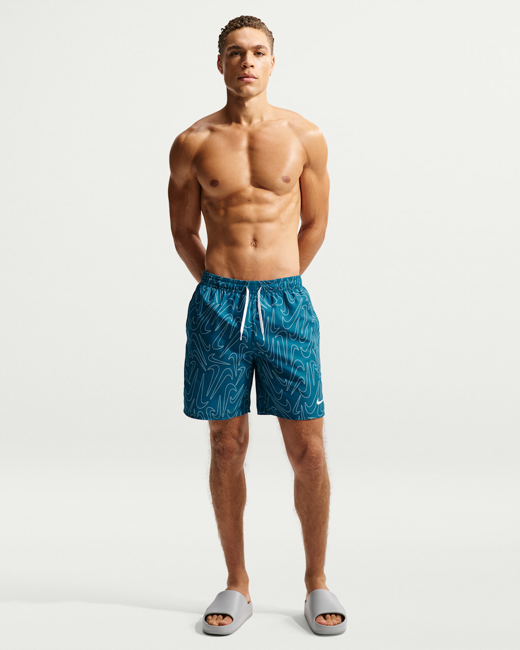 Nike Swim Breaker Men's 7" Brief-Lined Volley Short - Green Abyss