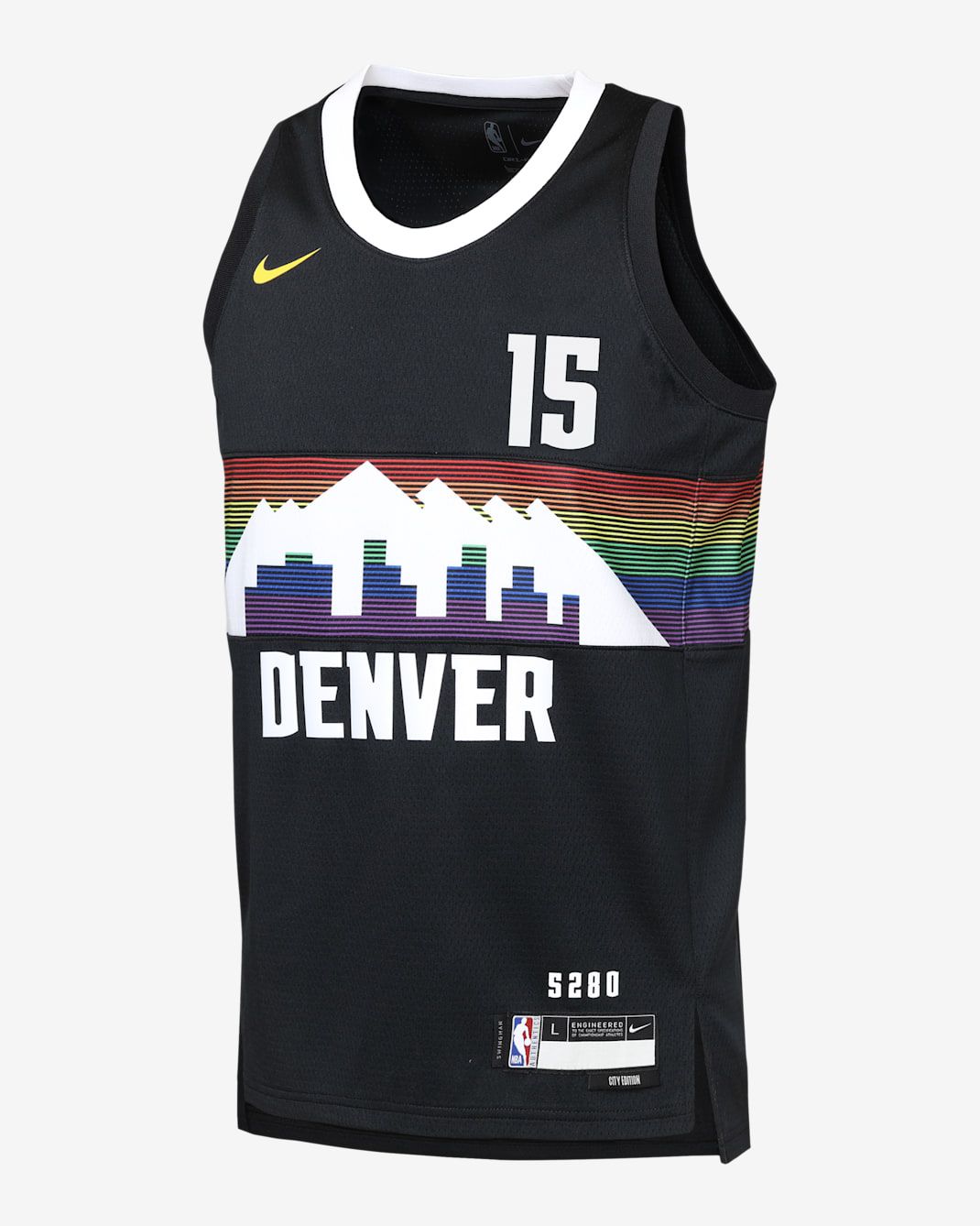 Jersey Nike de la NBA Swingman para niños talla grande Nikola Jokić Denver Nuggets City Edition - Negro