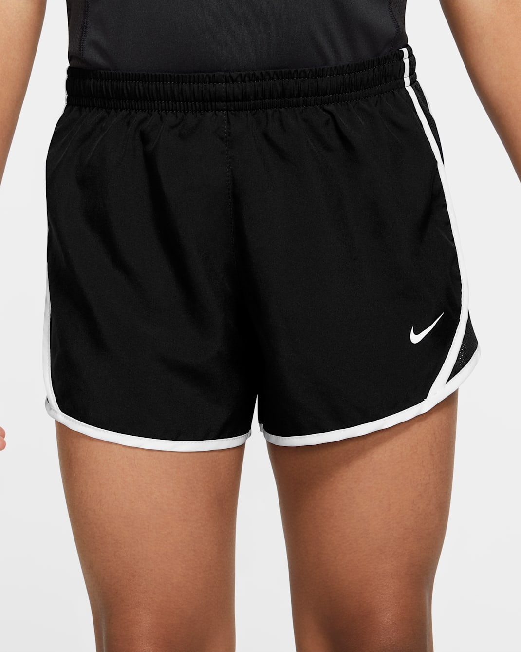 Nike Tempo Older Kids' (Girls') Dri-FIT Running Shorts - Black/Black/White/White