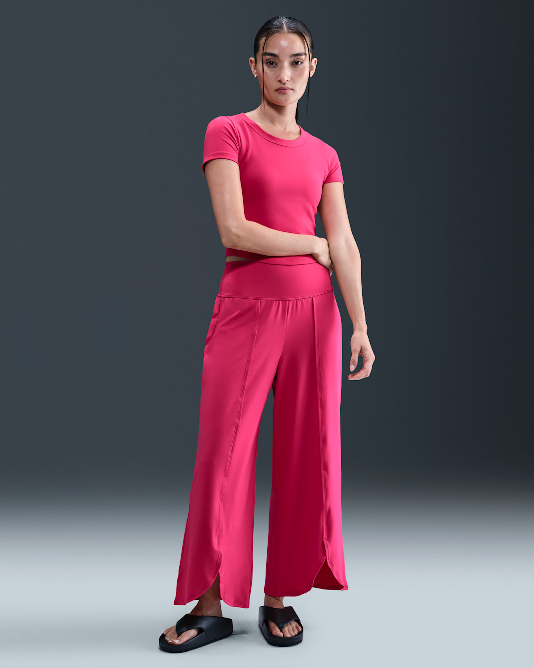 Nike One Relaxed Women's Dri-FIT High-Waisted Pants - Rush Pink/Sweet Beet