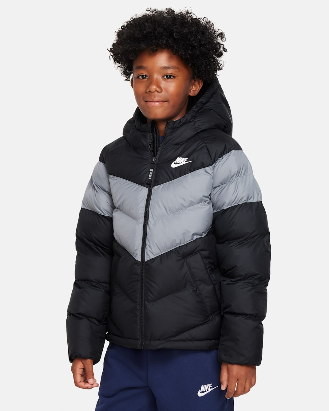 Veste à capuche et garnissage synthétique Nike Sportswear pour ado - Noir/Cool Grey/Blanc
