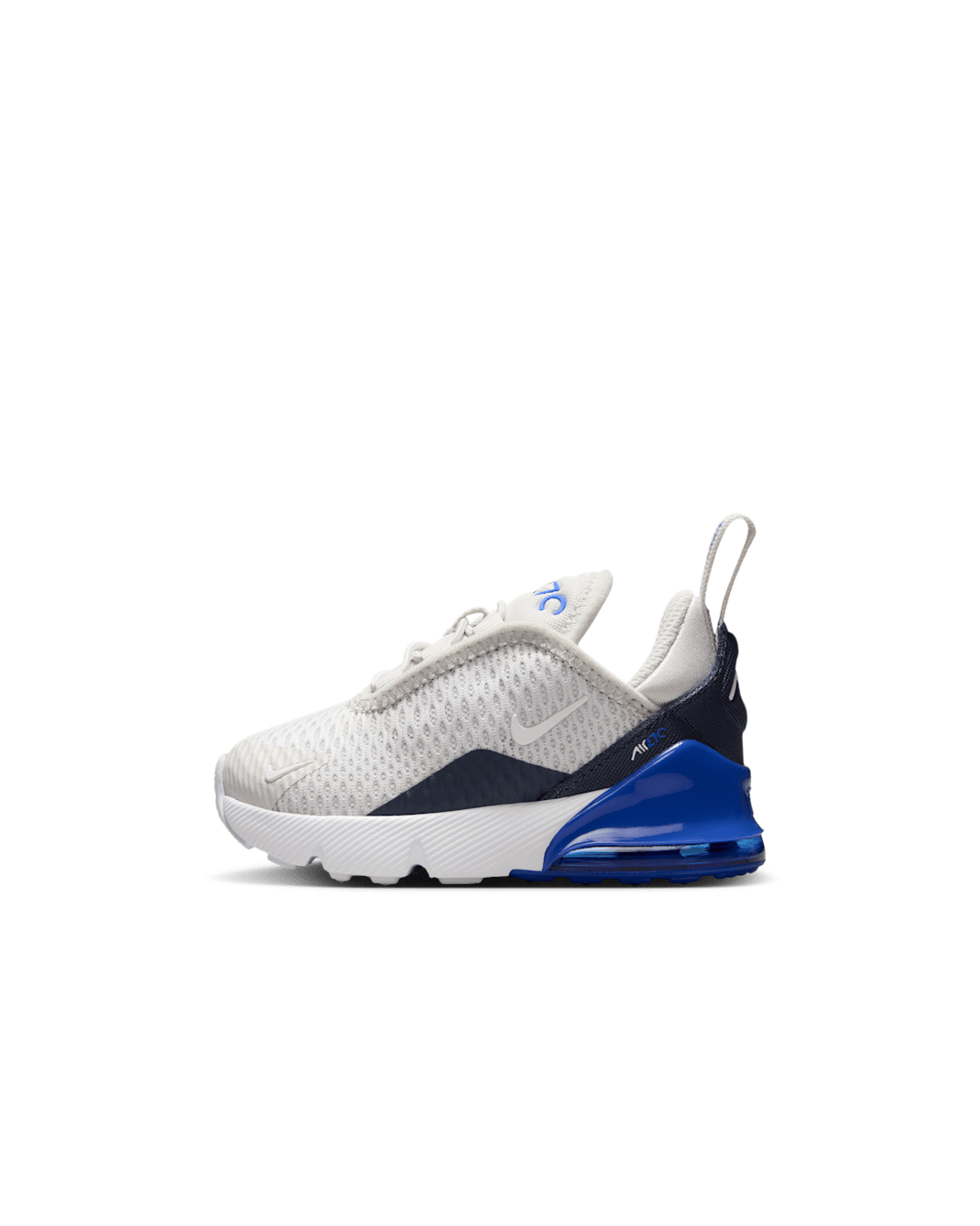 Nike Air Max 270 Baby/Toddler Shoe - Vast Grey/Hyper Royal/Thunder Blue/White