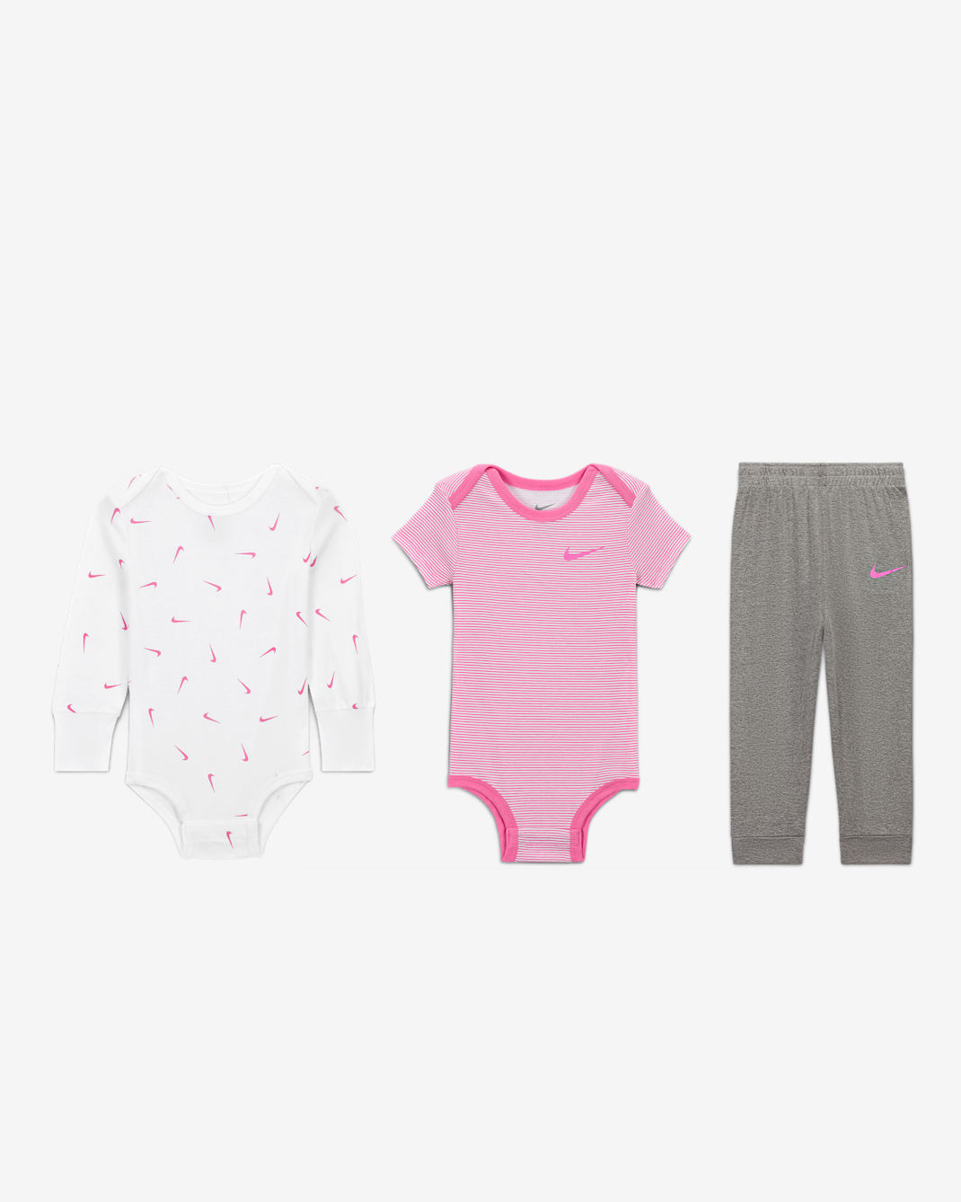 Nike Baby Essentials Baby (12-24M) 3-Piece Bodysuits and Pants Set - White