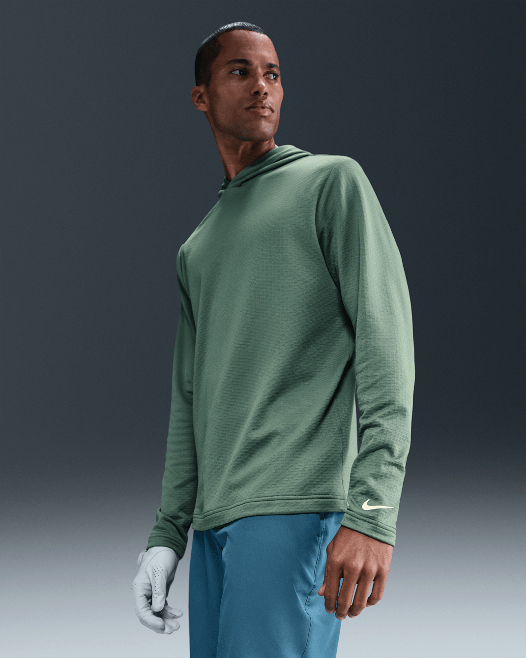 Sudadera con gorro de golf Dri-FIT para hombre Nike Tour - Verde arcilla/Marfil pálido