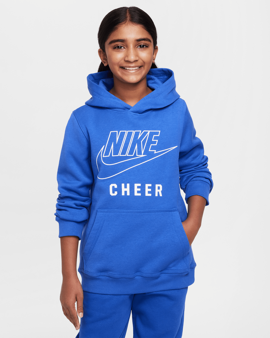 Sudadera con gorro sin cierre Cheer para para niños talla grande Nike - Royal juego