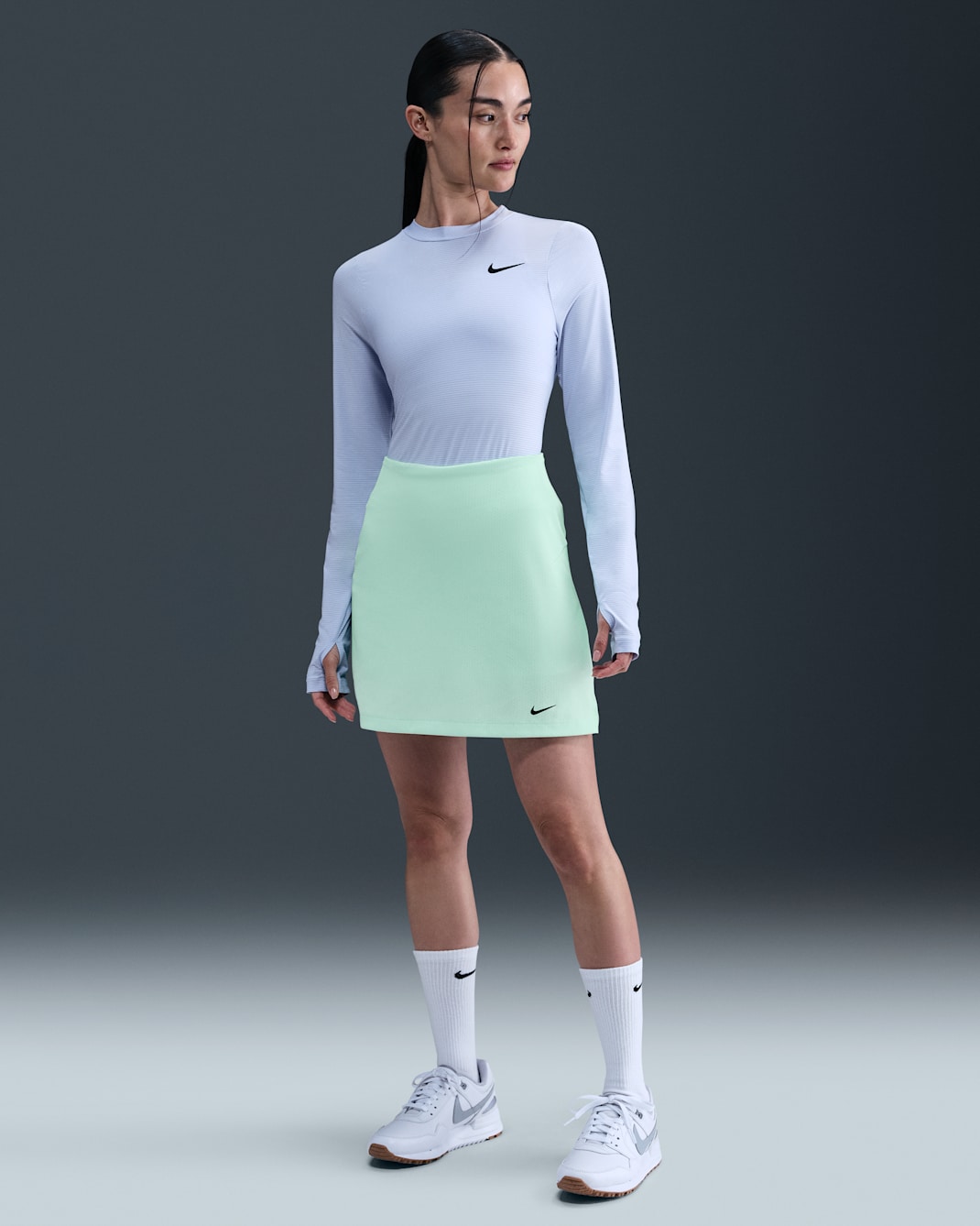 나이키 투어 여성 드라이 핏 ADV 골프 스커트 - 민트 폼/블랙