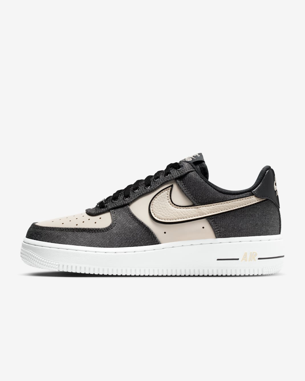 Nike Air Force 1 '07 SE Women's Shoes - Black/White/Metallic Silver/Net