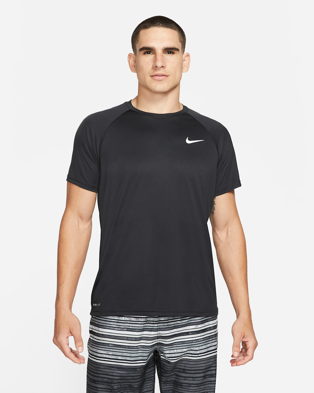 Nike Essential Men's Short-Sleeve Hydroguard Swim Shirt - Black