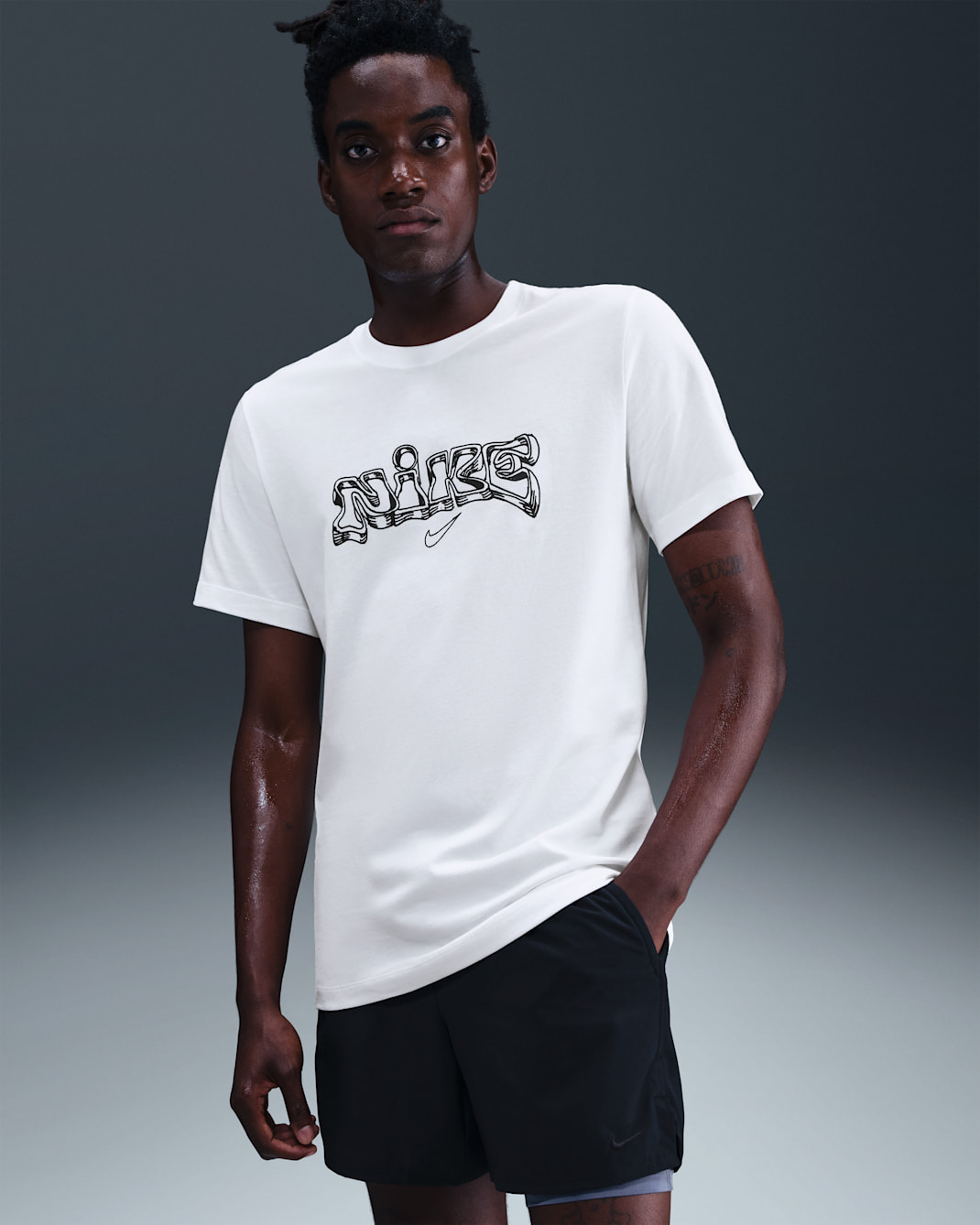 Playera para hombre Nike - Blanco/Sombrío apagado