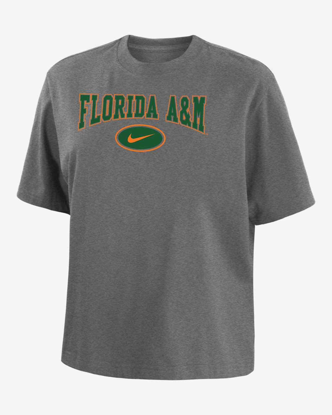 FAMU Women's Nike College Boxy T-Shirt - Dark Grey Heather