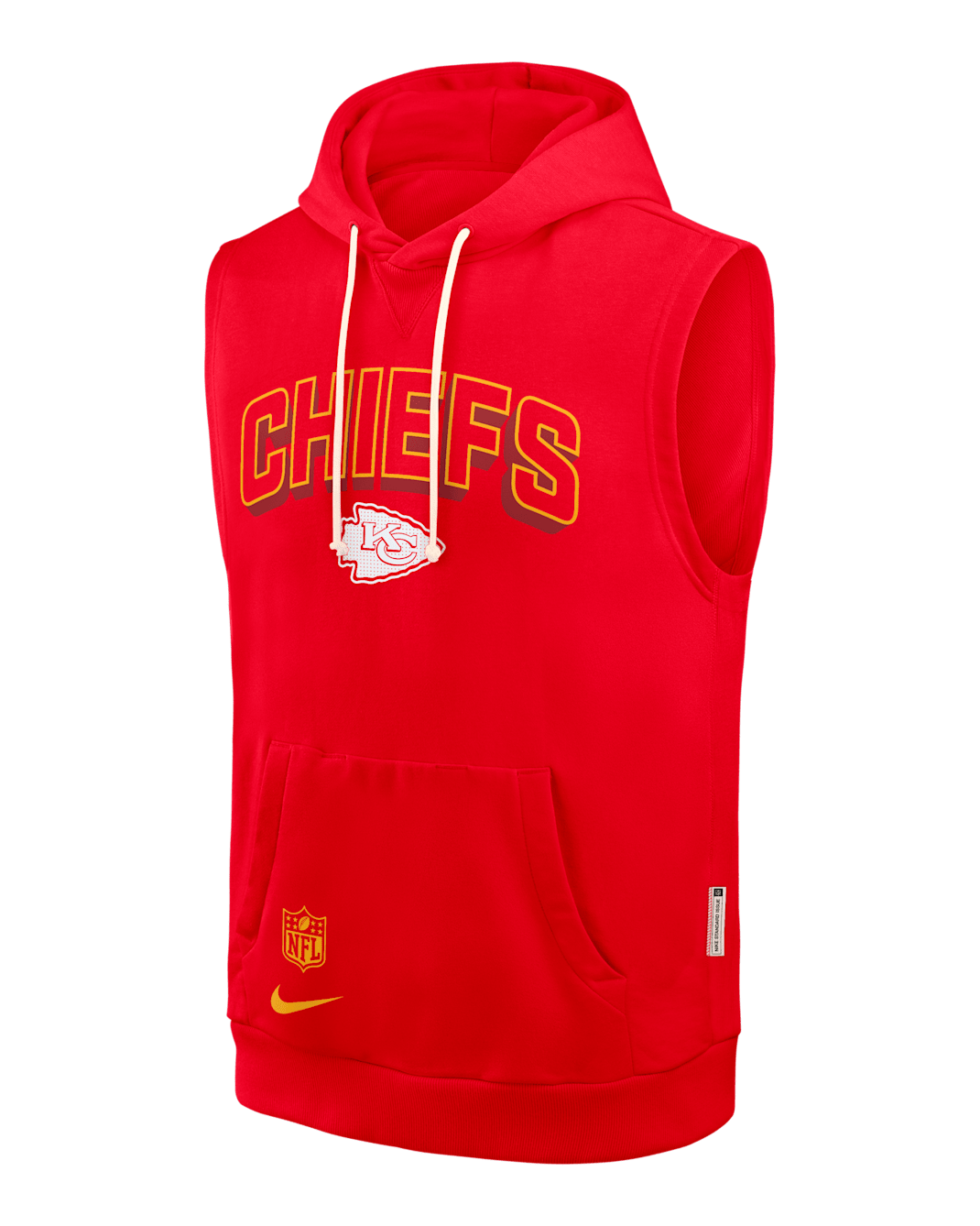 Kansas City Chiefs Sideline Men's Nike Dri-FIT NFL Sleeveless Pullover Hoodie - Red