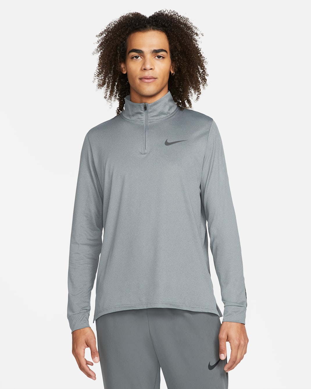 Nike Pro Dri-FIT Men's 1/4-Zip Hyper Dry Training Top - Black/Smoke Grey/Black/Black