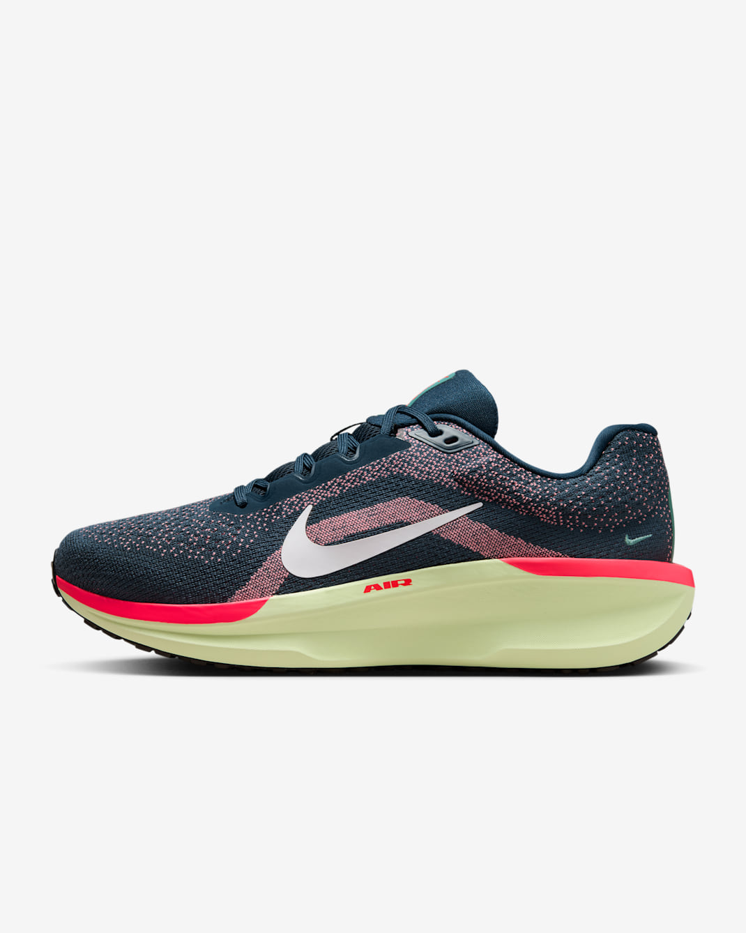 Nike Winflo 11 Men's Road Running Shoes - Armoury Navy/Barely Volt/Bicoastal/Hot Punch