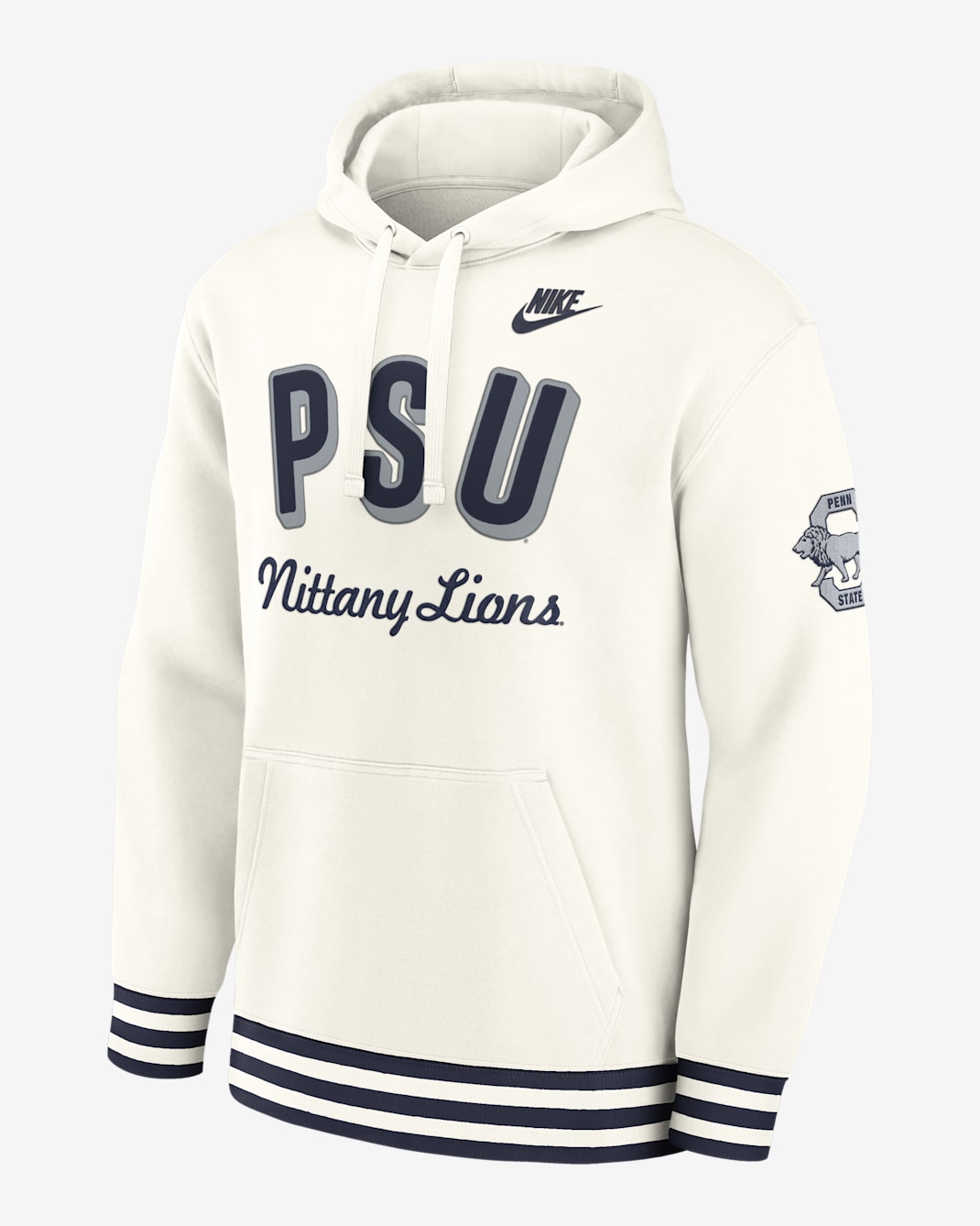 Penn State Legacy Retro Men’s Nike College Pullover Hoodie - Sail