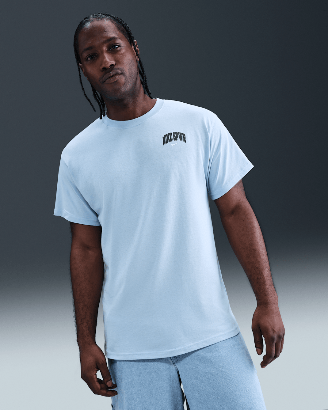 Nike Sportswear-T-shirt med grafik til mænd - Light Armory Blue