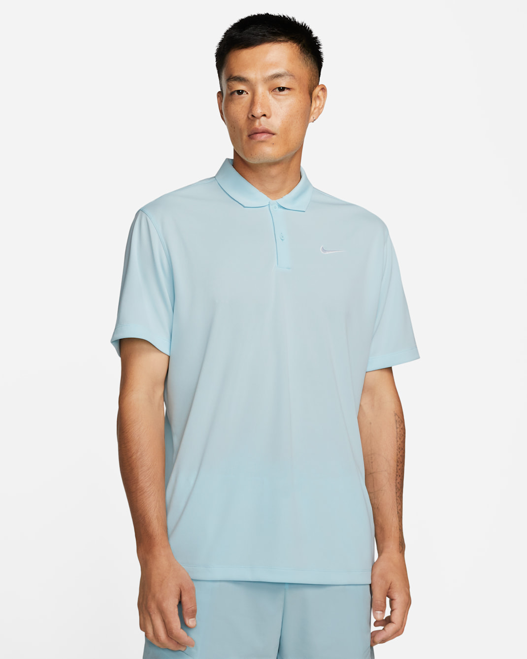 NikeCourt Dri-FIT Men's Tennis Polo - Glacier Blue/White