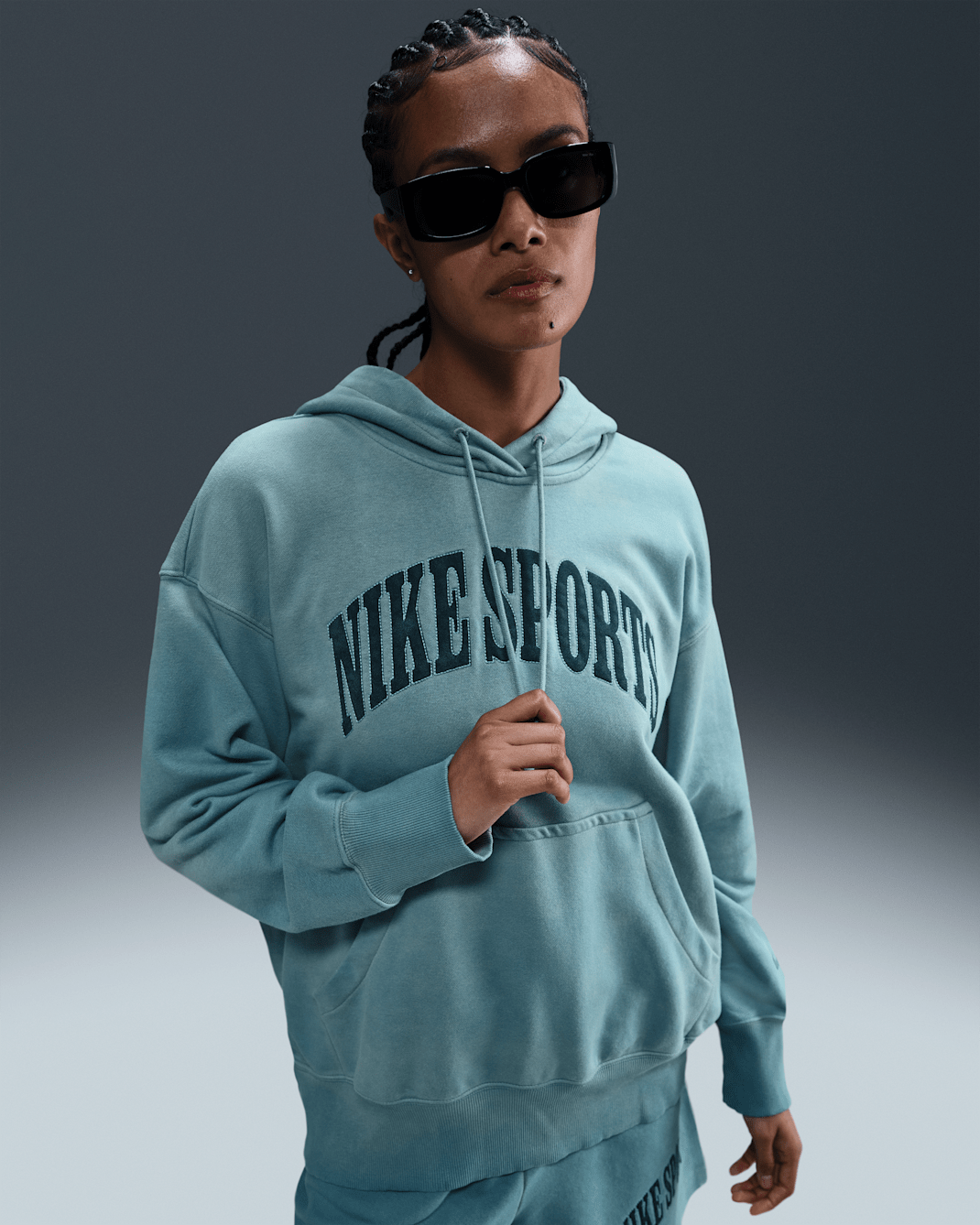 Nike Sportswear Phoenix Fleece Women's Oversized French Terry Hoodie - Smokey Blue
