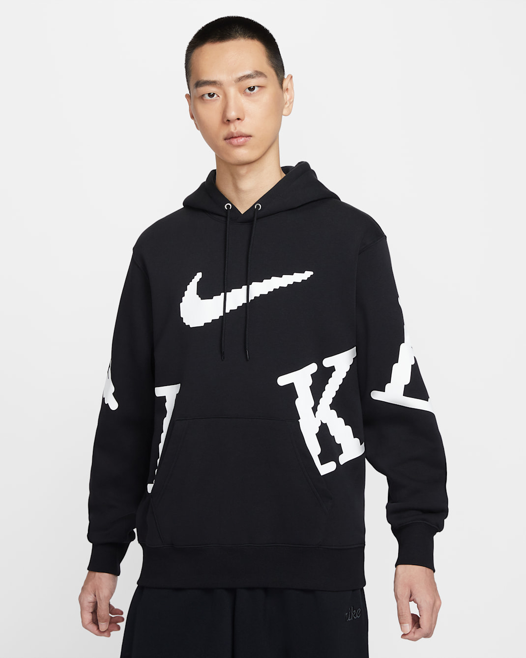 Nike Sportswear Club Men's Fleece Hoodie - Black/White