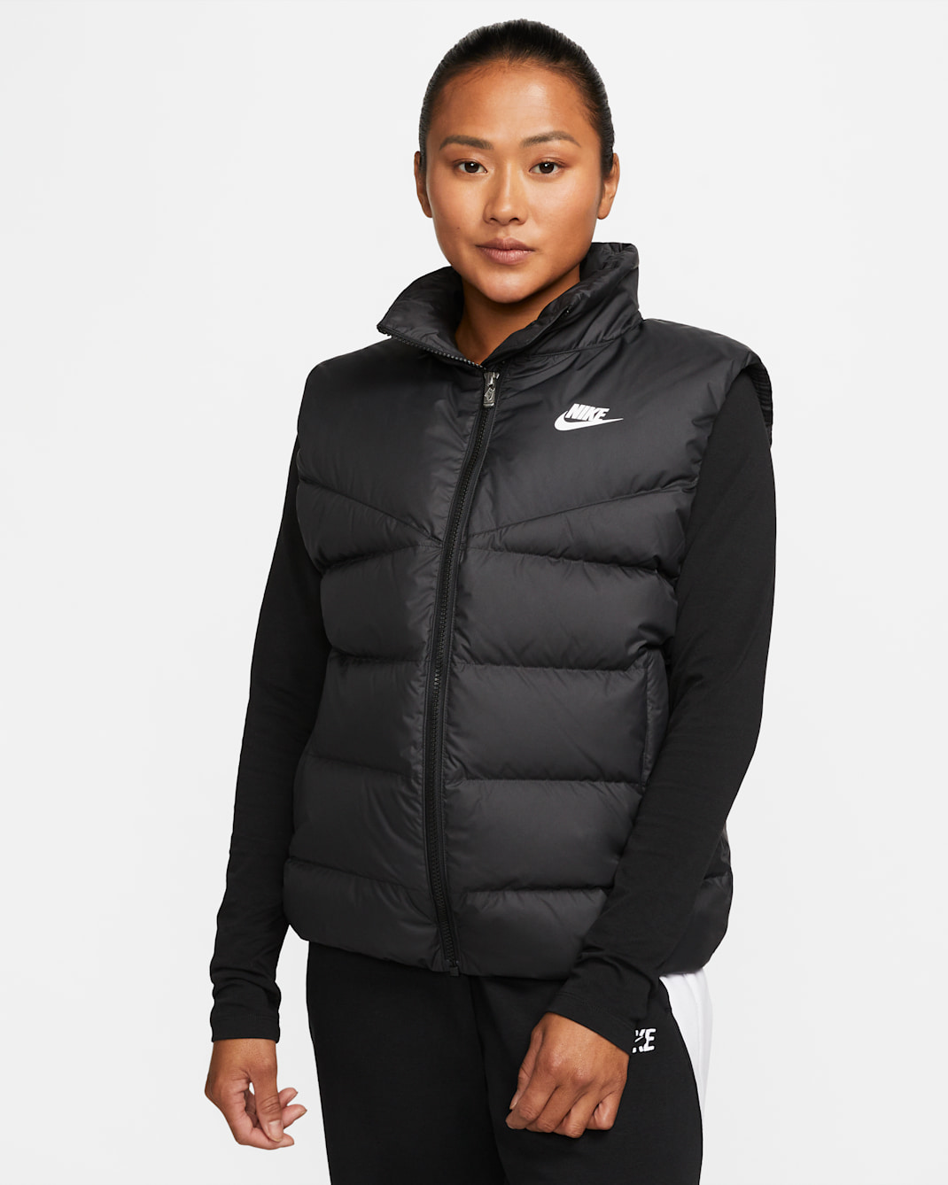 Nike Sportswear Therma-FIT Windrunner Women's Down Vest - Black/Black/White
