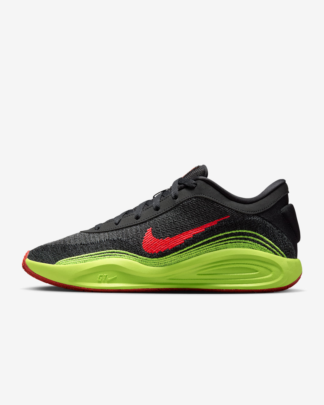 Tenis de básquetbol G.T. Hustle Academy - Negro/Volt/Carmesí brillante
