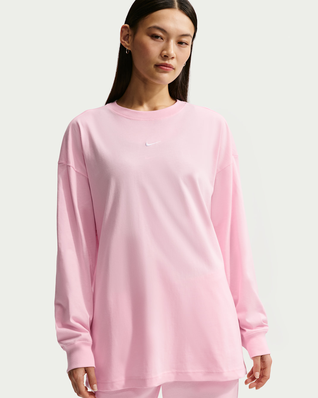 Nike Sportswear Women's Oversized Long-Sleeve T-Shirt - Pink Foam