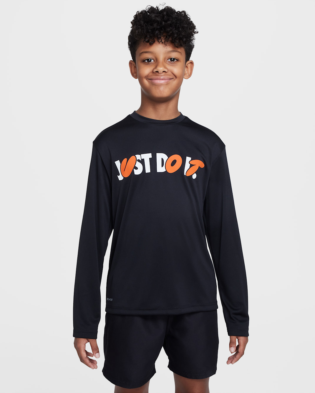 Nike Swim Hydroguard Big Kids' (Boys') Dri-FIT Long-Sleeve Top - Black