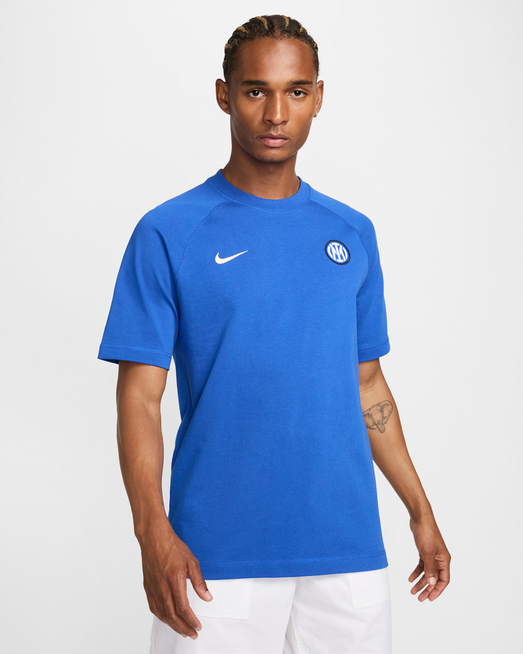 Inter Milan Travel Nike Football Short-Sleeve Top - Lyon Blue/Sand Drift