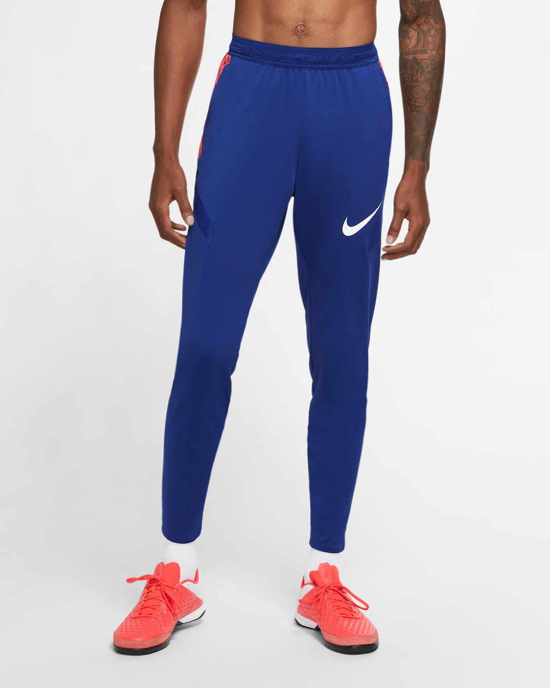 Nike Dri-FIT Strike fotballbukse til herre - Deep Royal Blue/Dark Beetroot/Bright Crimson/Hvit