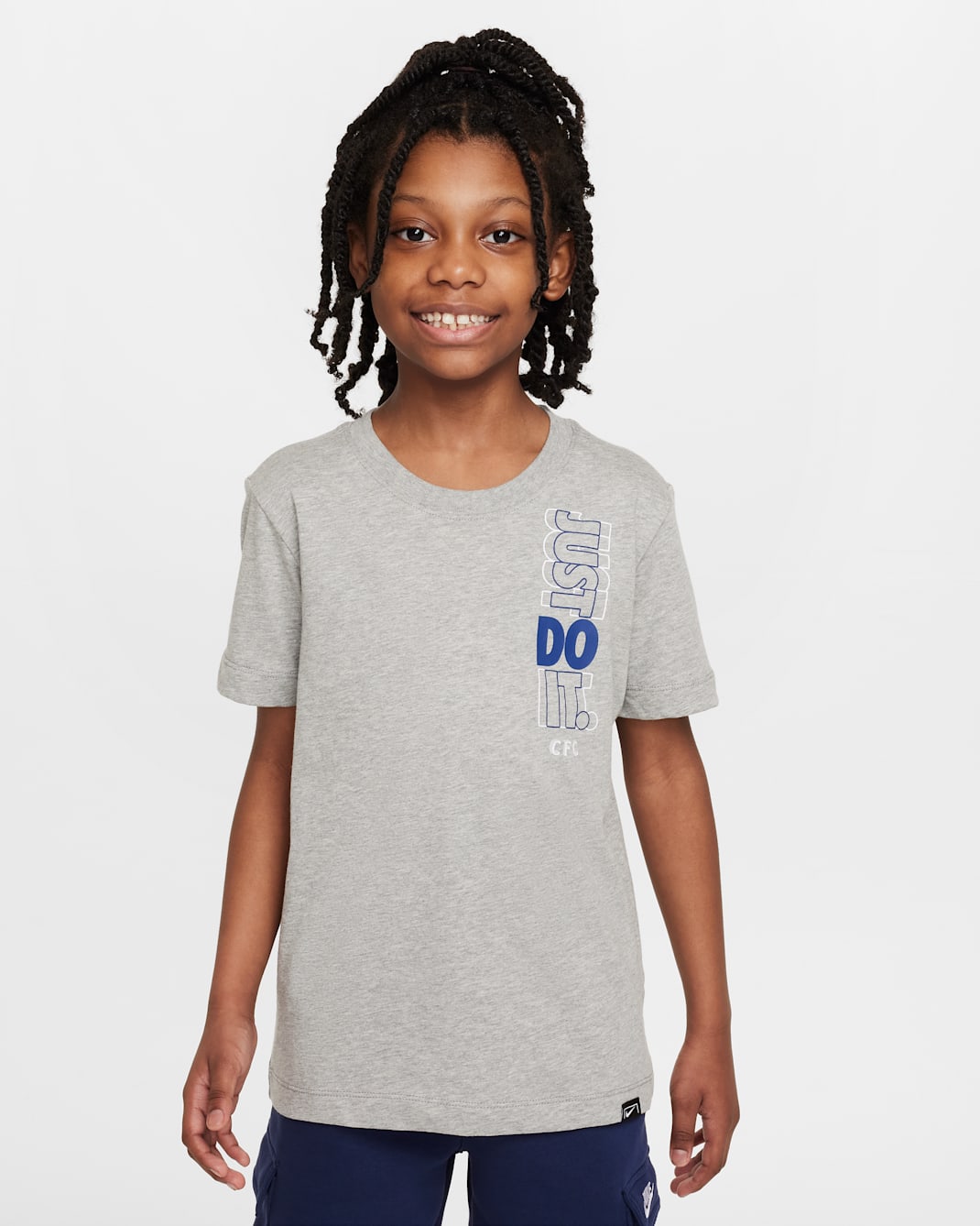 Chelsea FC Nike Genç Çocuk Futbol Tişörtü - Dark Grey Heather