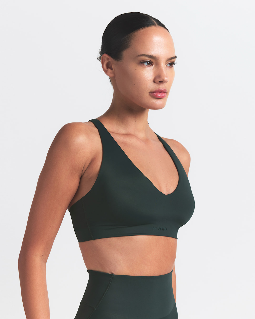 NikeSKIMS Shine Women's V-Neck Bra - NSKM DARK TEAL/NSKM DARK TEAL