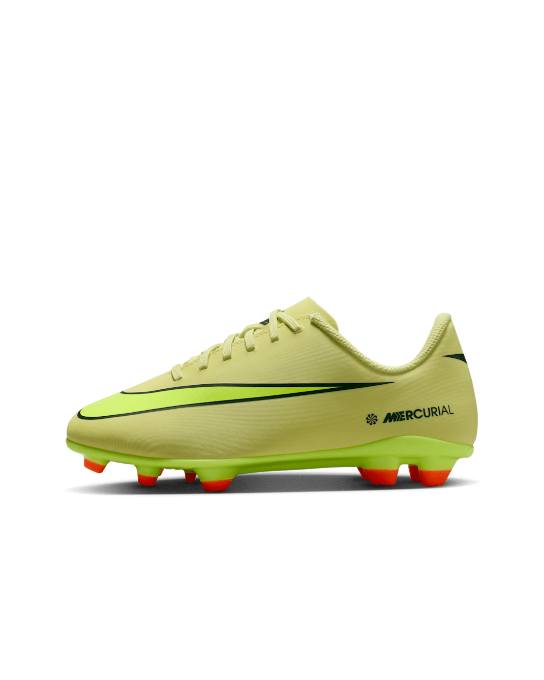 Tacos de fútbol para terrenos múltiples de corte low para niños de preescolar y grandes Nike Jr. Mercurial Vapor 16 Club - Luz de calcio/Hipercarmesí/Volt