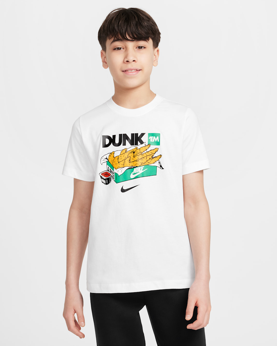 Playera para niños talla grande Nike Sportswear - Blanco