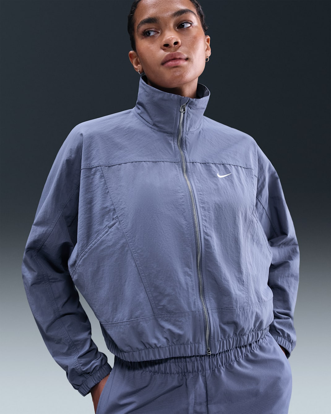 Nike Sportswear Everything Wovens Women's Oversized Repel UV Protection Jacket - World Indigo/Sail
