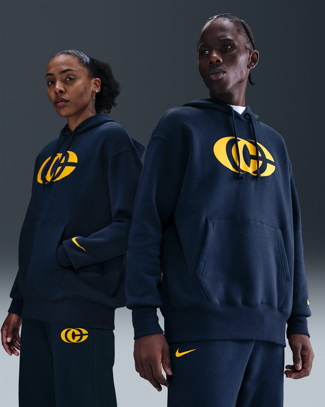 Caitlin Clark Nike Basketball Phoenix Fleece Pullover Hoodie - Midnight Navy/Amarillo/Amarillo