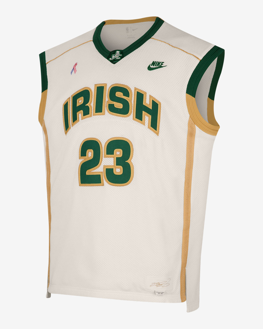 LeBron Nike Men's Basketball Jersey - Sail/Gorge Green/Club Gold/Gorge Green