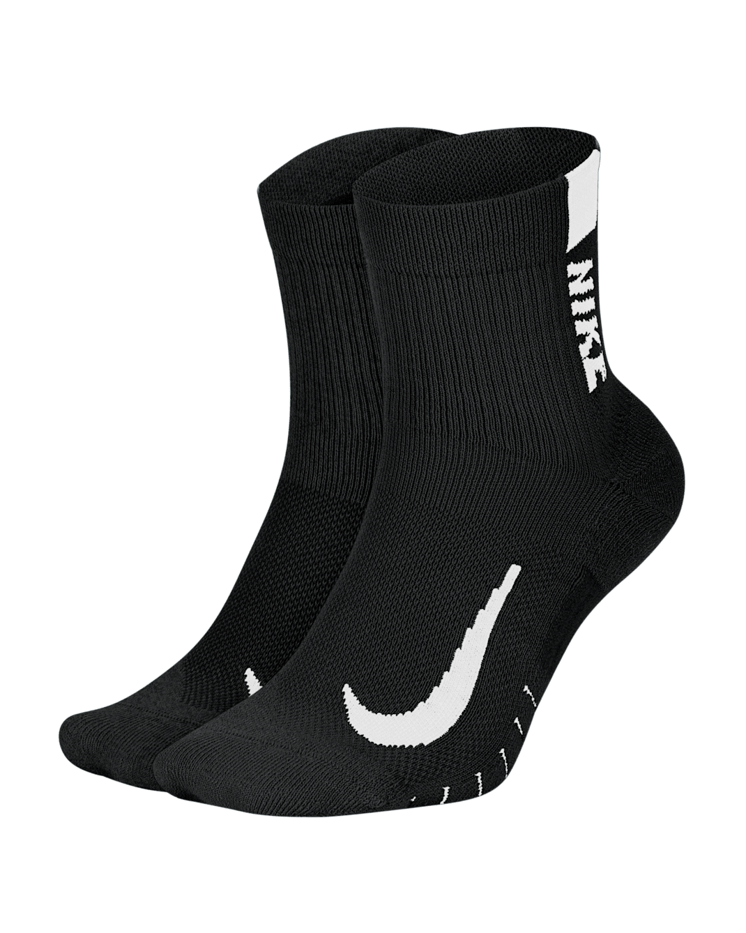 Nike Multiplier Running Ankle Socks (2 Pairs) - Black/White