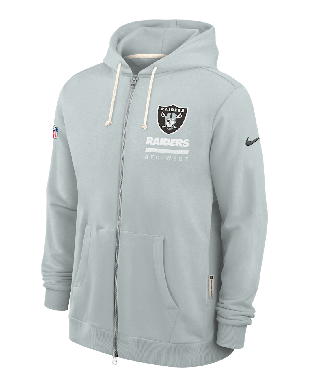 Las Vegas Raiders Utility Player Sideline Men's Nike Dri-FIT NFL Full-Zip Hoodie - Silver