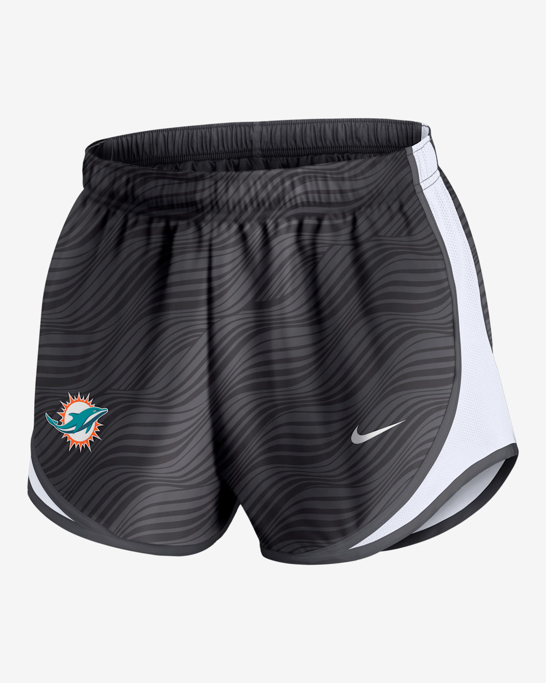 Miami Dolphins Tempo Women's Nike Dri-FIT NFL Shorts - Anthracite/White